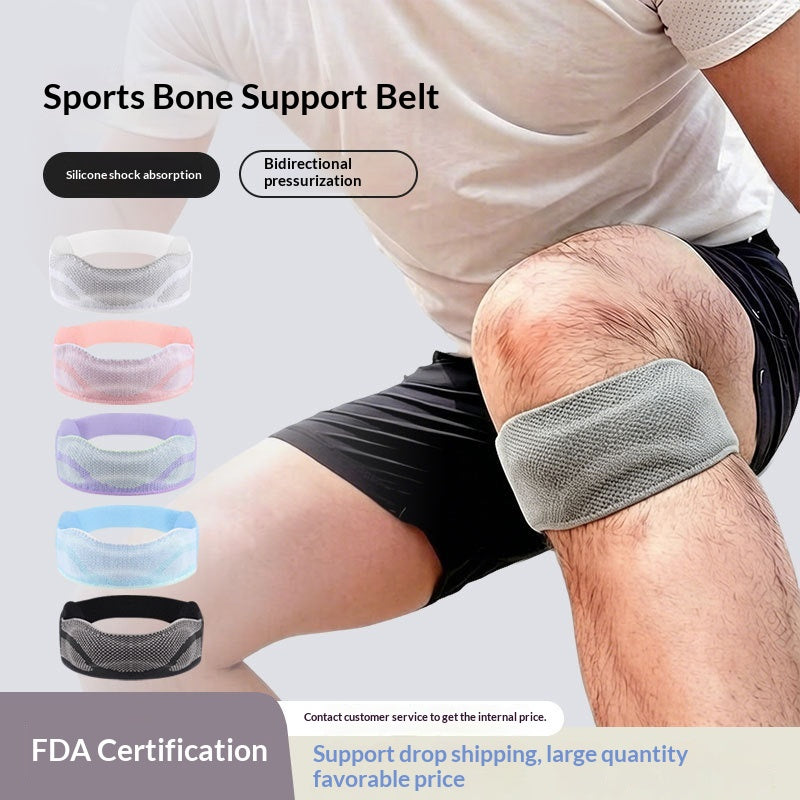 Basketball Running Thickened Silicone Shock-Absorbing Knee Joint Patella Belt Lightweight Sports Knee Brace Badminton Fi