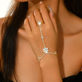 Eu Environmentally Friendly Electroplated Crystal Zircon Flower Bracelet, Fashio…