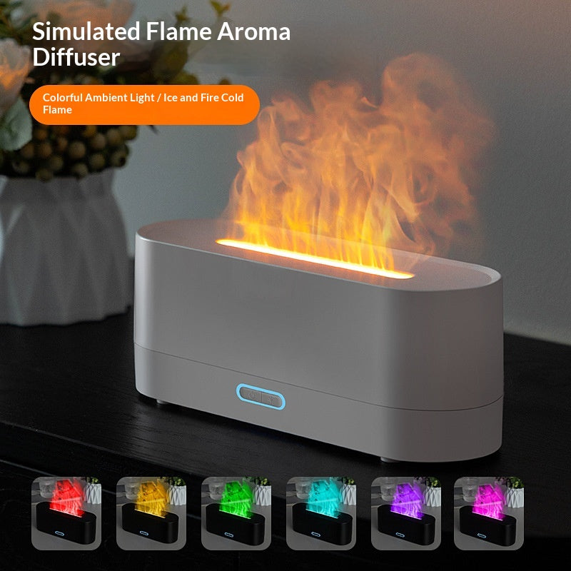 Desktop Colorful Simulation Flame Aroma Diffuser
