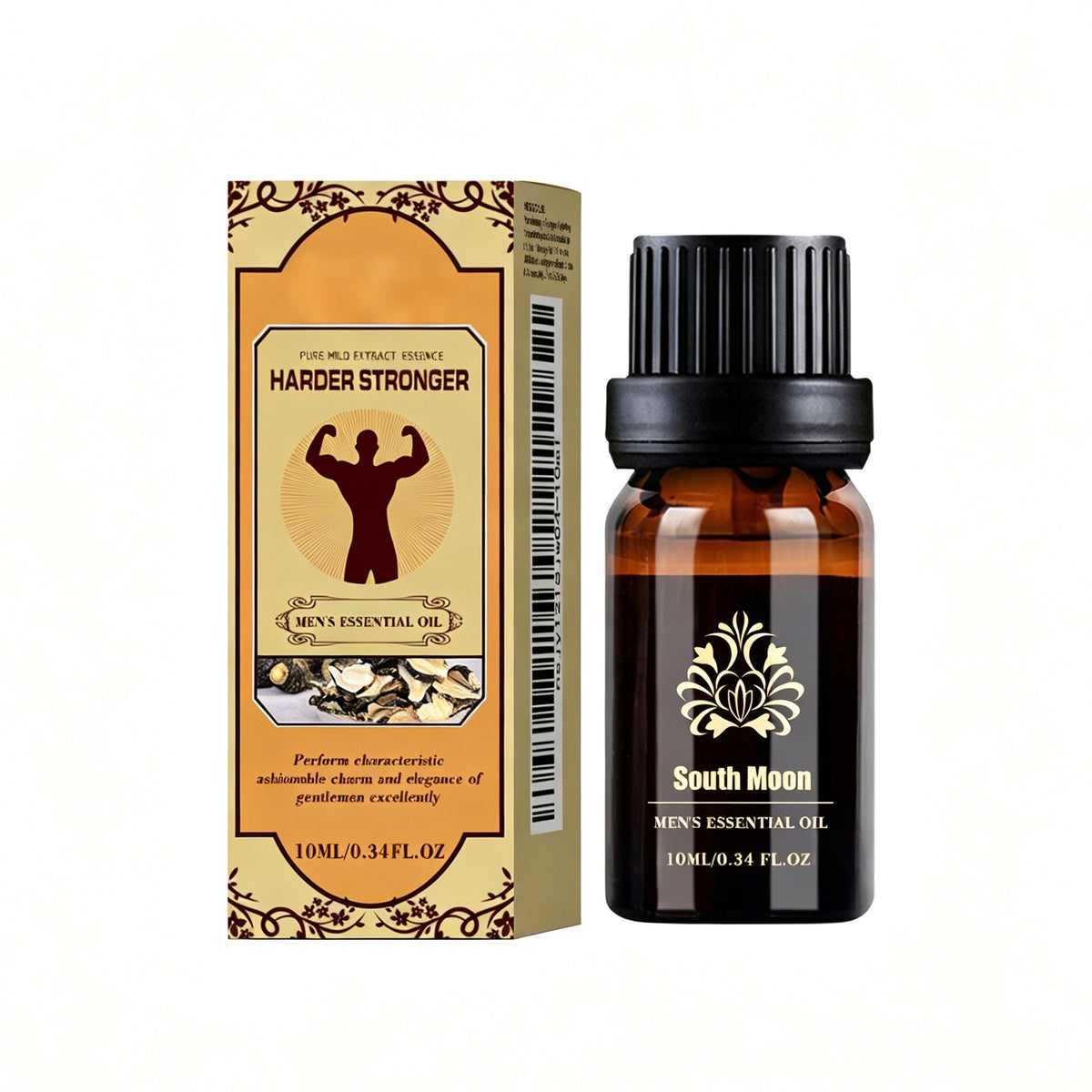 Men's Care Essential Oil, Natural Jojoba & Ophiopogon Extract Massage Oil For Private Area, Improve Blood Circulation, N