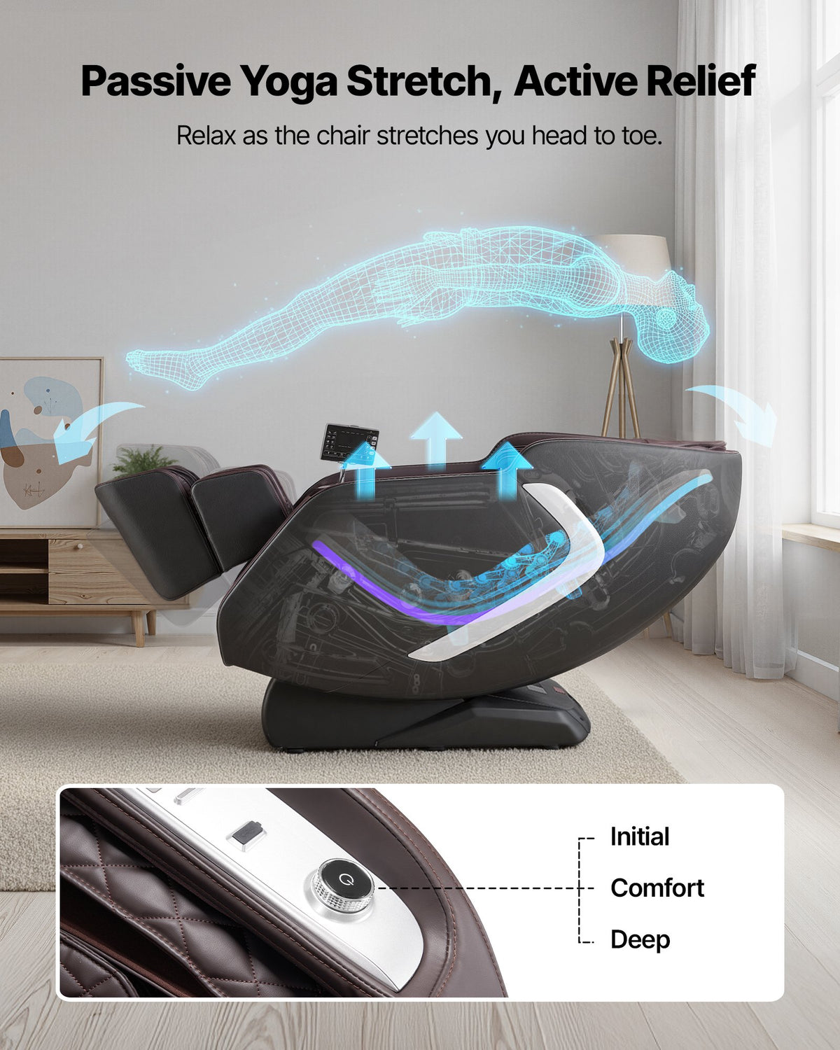 Massage Chair, 4D Full Body Zero Gravity Recliner with SL Track, Yoga