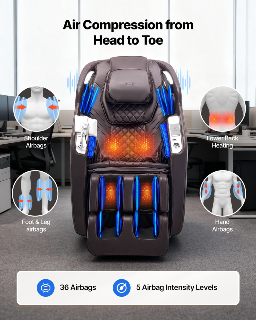 Massage Chair, 4D Full Body Zero Gravity Recliner with SL Track, Yoga